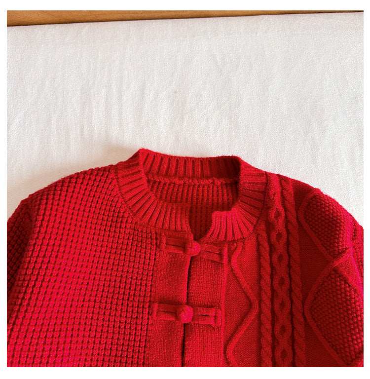 Kids' Chinese New Year Knitted Cardigan