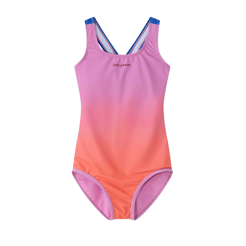 JollyBean Girls' Gradient One-Piece Swimsuit (120-170/ 5y-Adult)