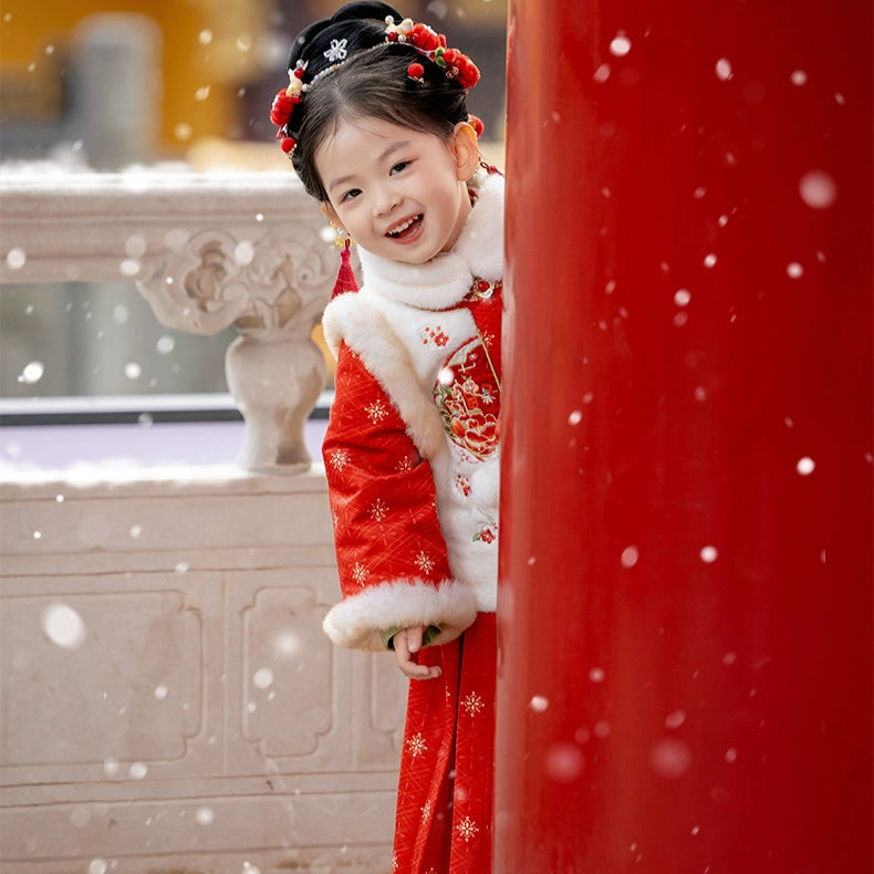 MengHu Ensemble 2 pièces Hanfu Mamian pour filles --- Xichuangxue