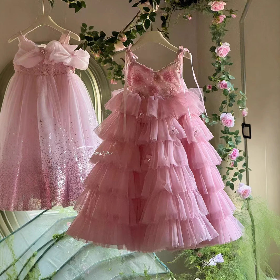 Tiramisu Girls' Rose Petal Dream Gown (100-150/3y-12y)