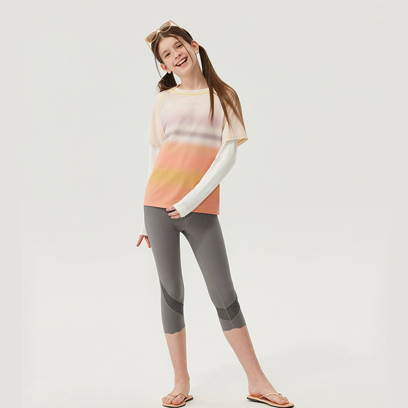 Jollybean Girls BreezeFlex Mesh Capri Leggings (120-170/ 5y-Adult)