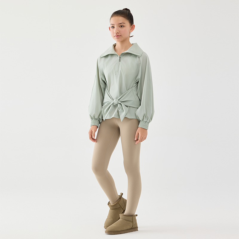 Jollybean Chic Bow Breeze Half-Zip Top for Girls (130-170/6y-Adult)