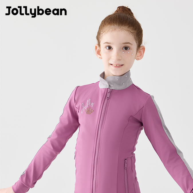 Jollybean Princess Glide Hot Diamond Figure Skating Jacket (120-160/5y-12+)