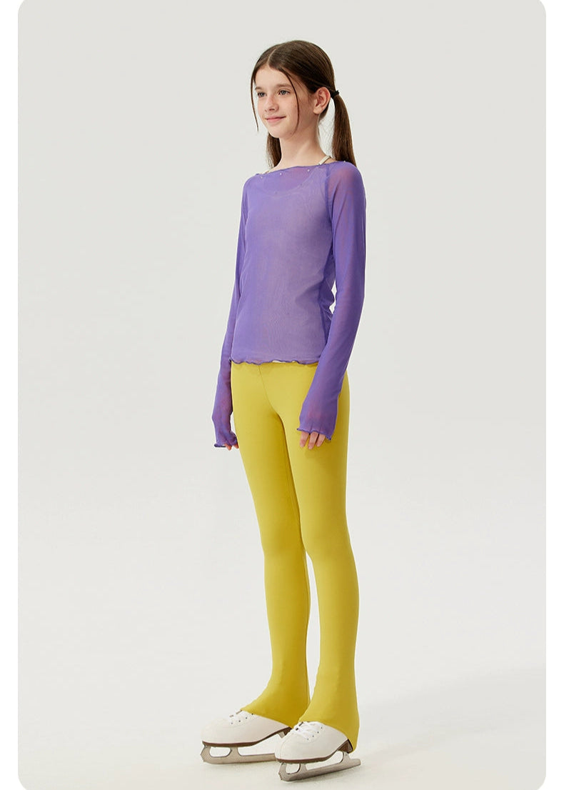 Jollybean Girls ShimmerFlex Ice Skating Tights (120-160/5y-12+)