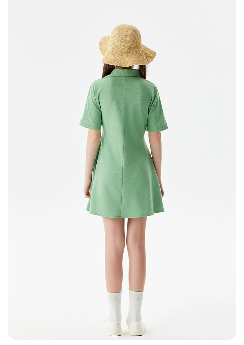 JollyBean Girls' Polo Dress – Belted Summer Shirt Dress (120-170/ 5y-Adult)