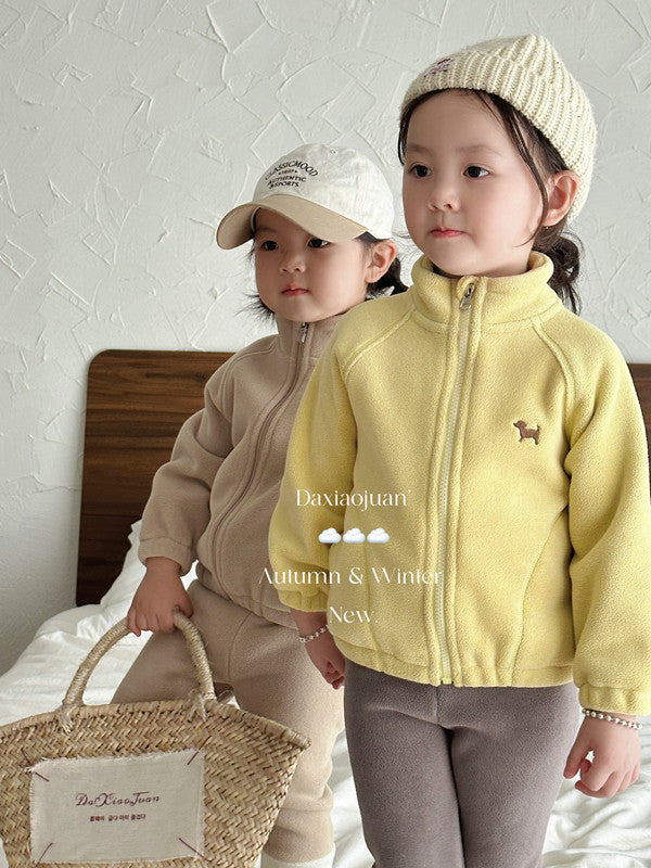 Ensemble polaire à fermeture éclair DXJ CozyFlex pour enfants