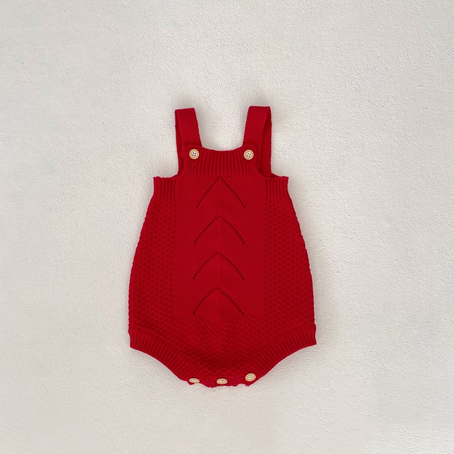 Ensemble 2 pièces body et cardigan en tricot rouge pour bébé fille