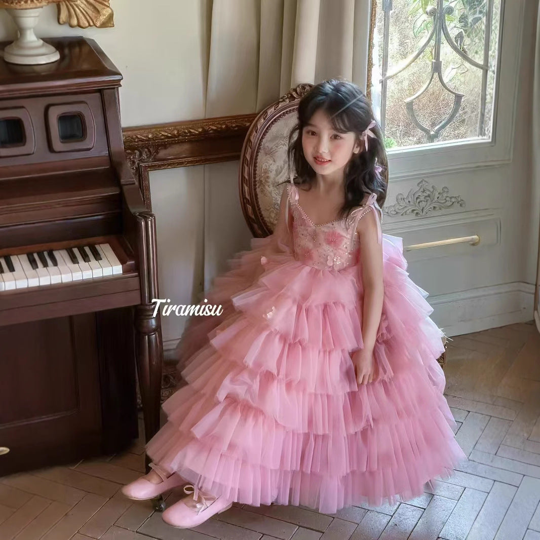 Tiramisu Girls' Rose Petal Dream Gown (100-150/3y-12y)