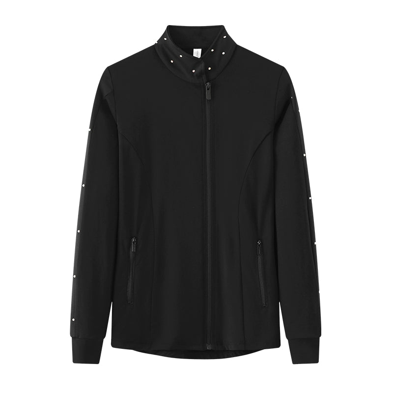 Jollybean Sparkle Glide Girls' Figure Skating Jacket (Fleece or Regular) (120-165/5y-14y+)