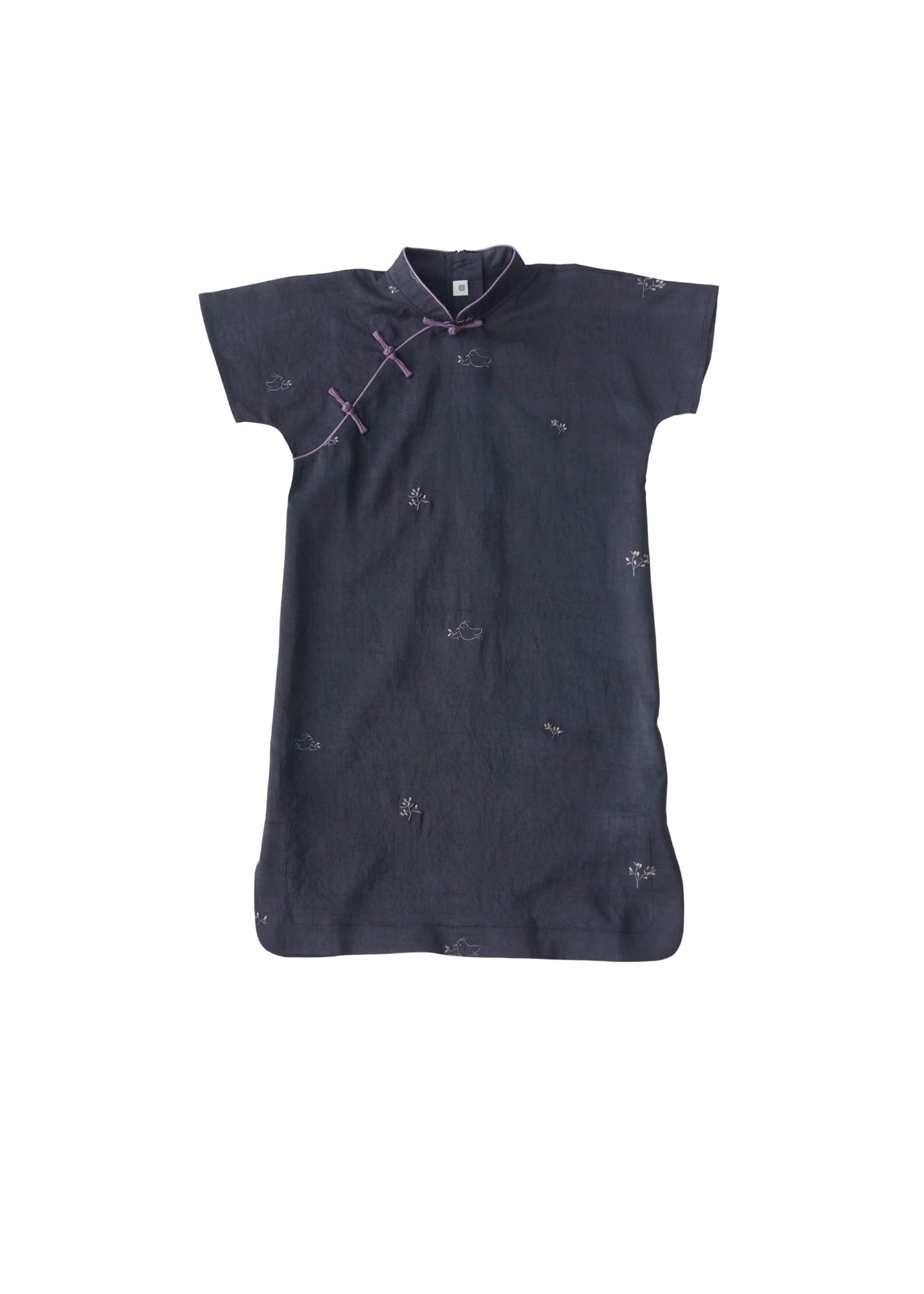 Robe à manches courtes en soie MaNa