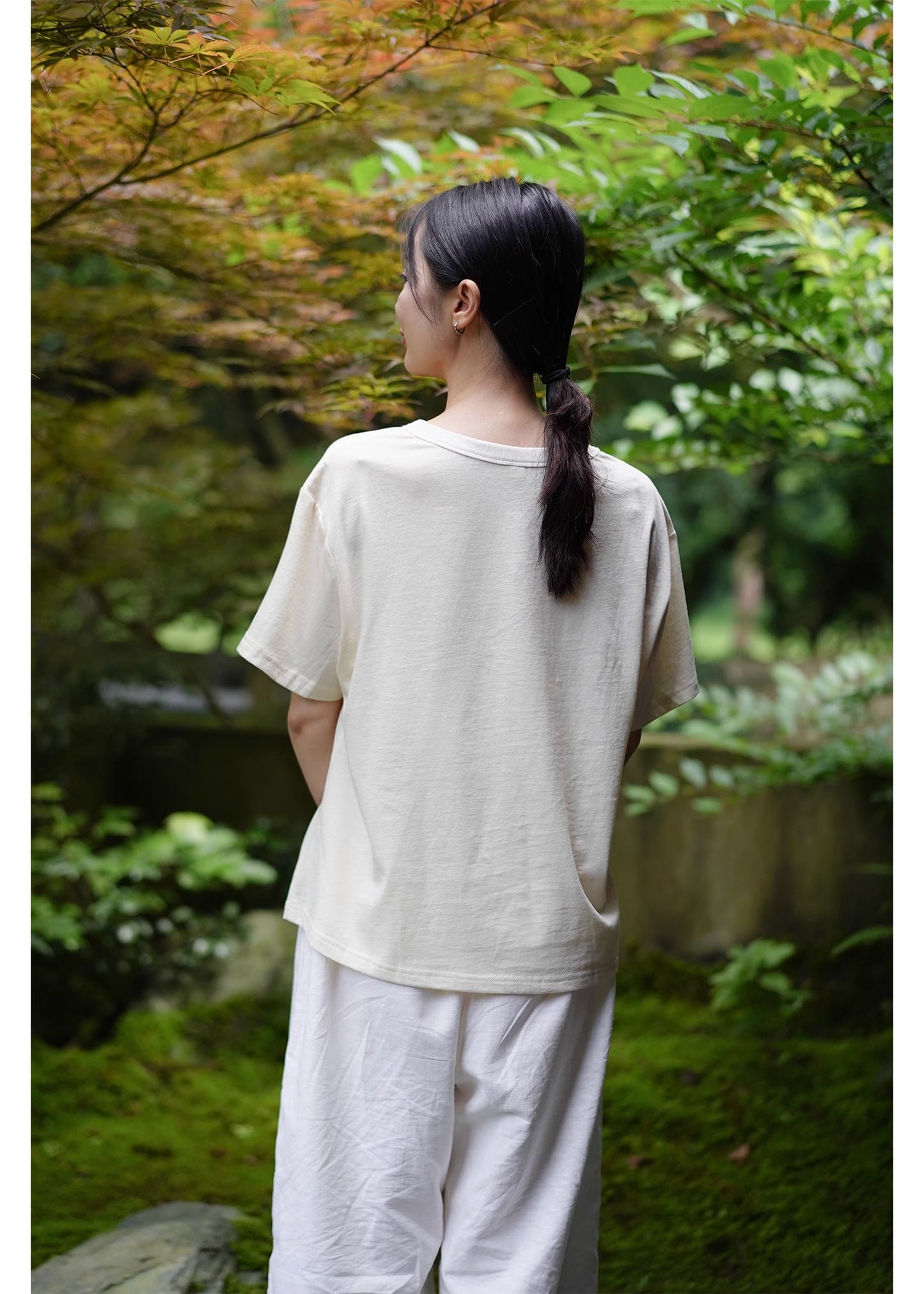 MaNa Family-Matching Cotton Little Fish Embroidery T-shirt