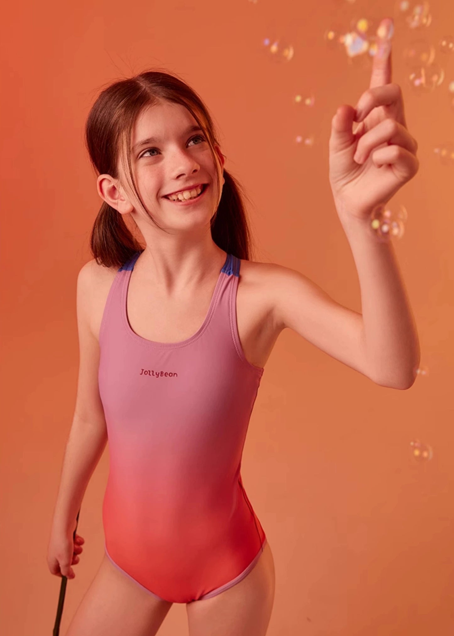 JollyBean Girls' Gradient One-Piece Swimsuit (120-170/ 5y-Adult)