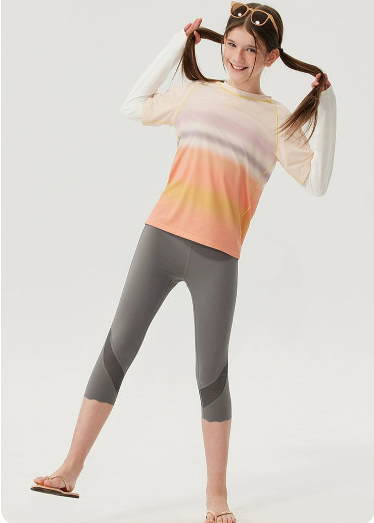 Jollybean Girls BreezeFlex Mesh Capri Leggings (120-170/ 5y-Adult)