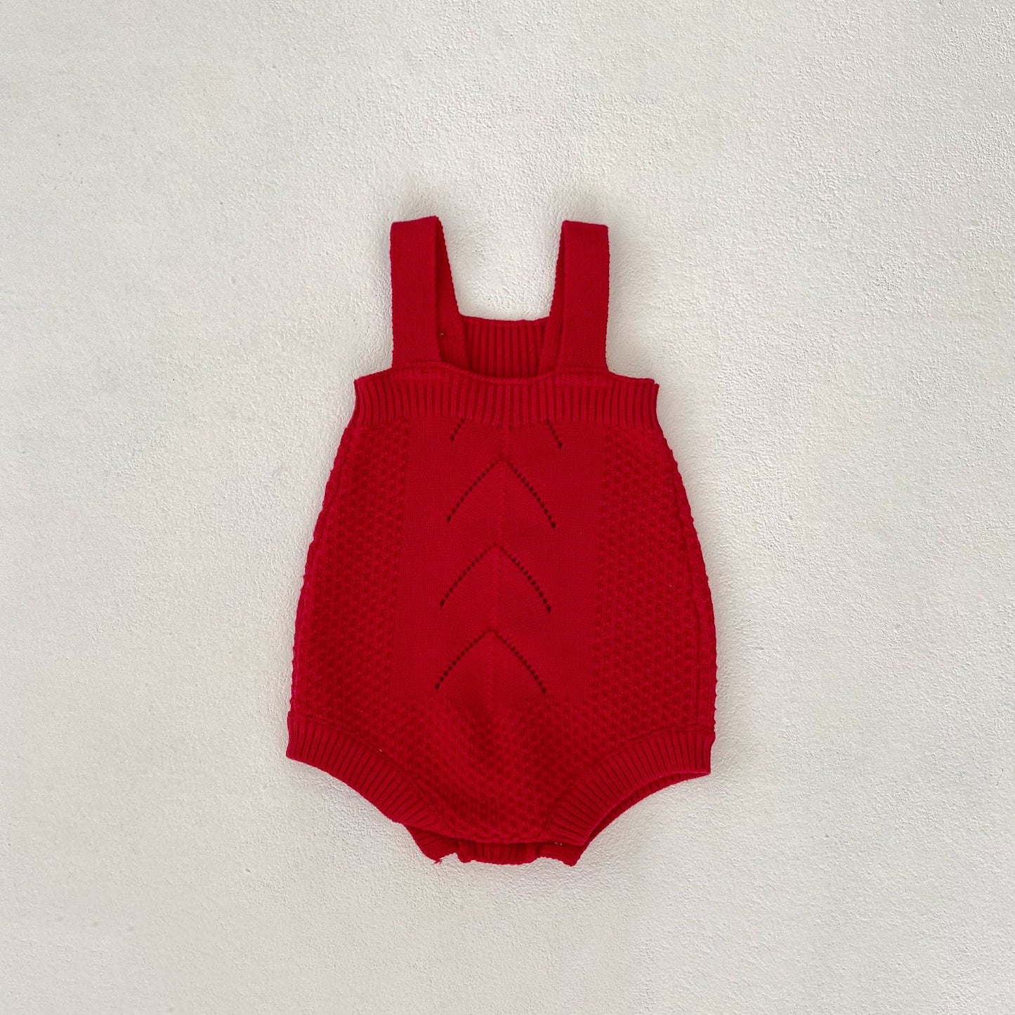 Ensemble 2 pièces body et cardigan en tricot rouge pour bébé fille
