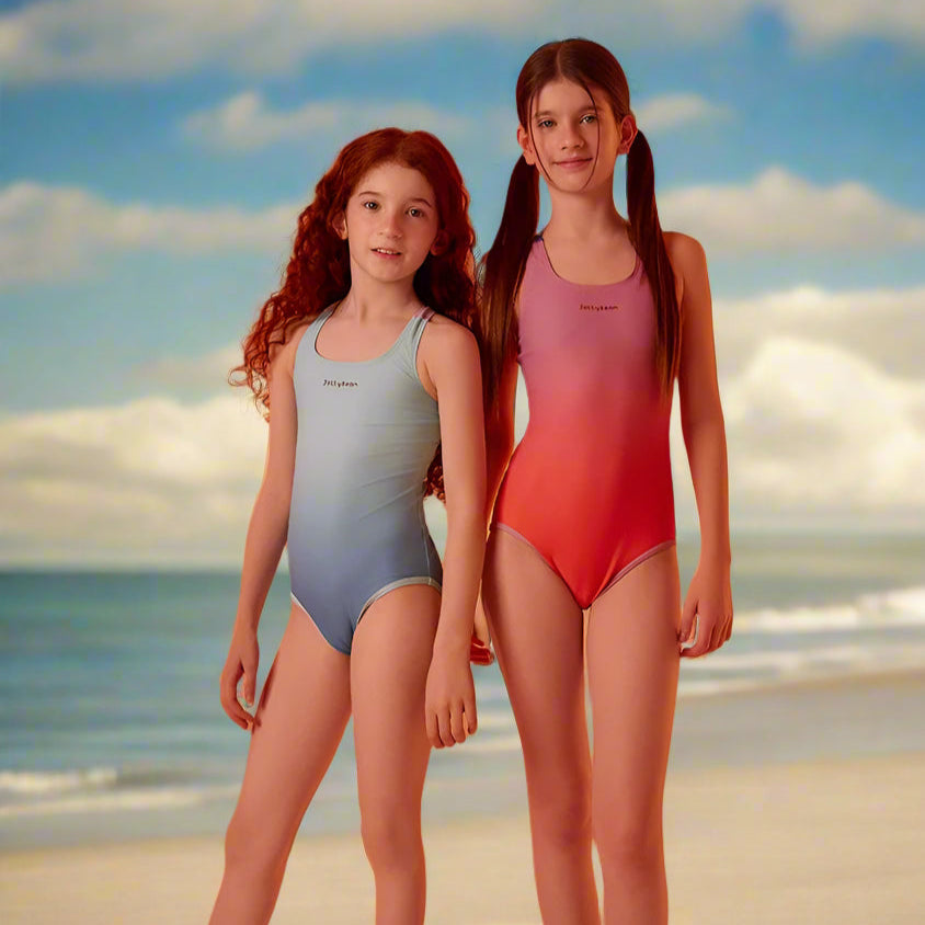 JollyBean Girls' Gradient One-Piece Swimsuit (120-170/ 5y-Adult)