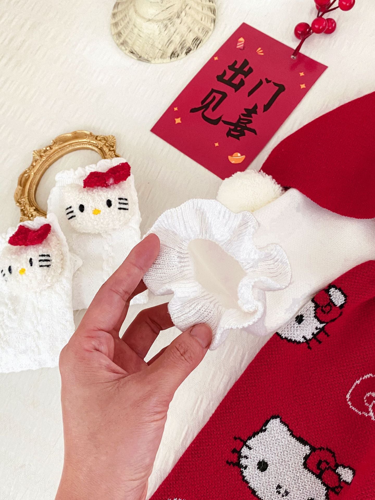 Robe pull rouge Hello Kitty pour filles