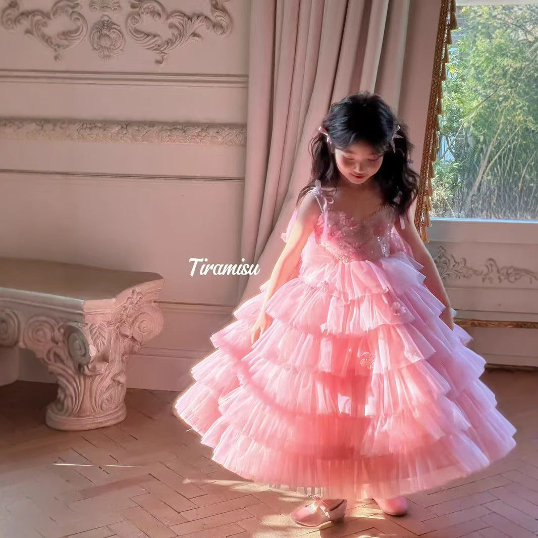 Tiramisu Girls' Rose Petal Dream Gown (100-150/3y-12y)