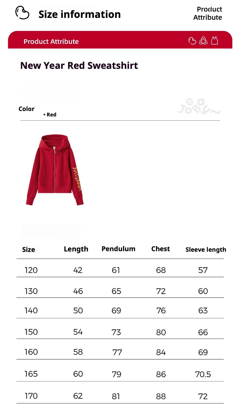 Jollybean Girls Chinese New Year's Fleece Slim Sweatshirt