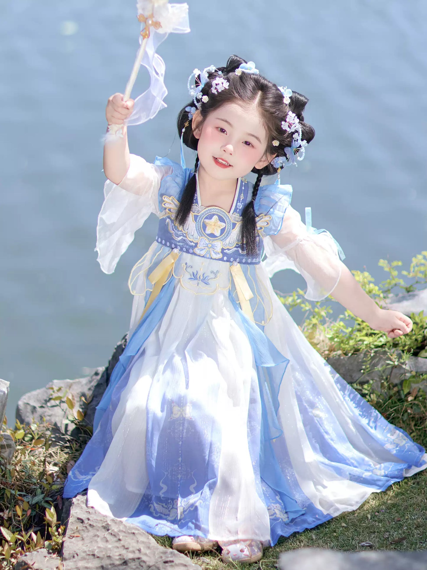 JXGX Summer Girl Starlight Guardian Princess Hanfu Dress ---YueYe