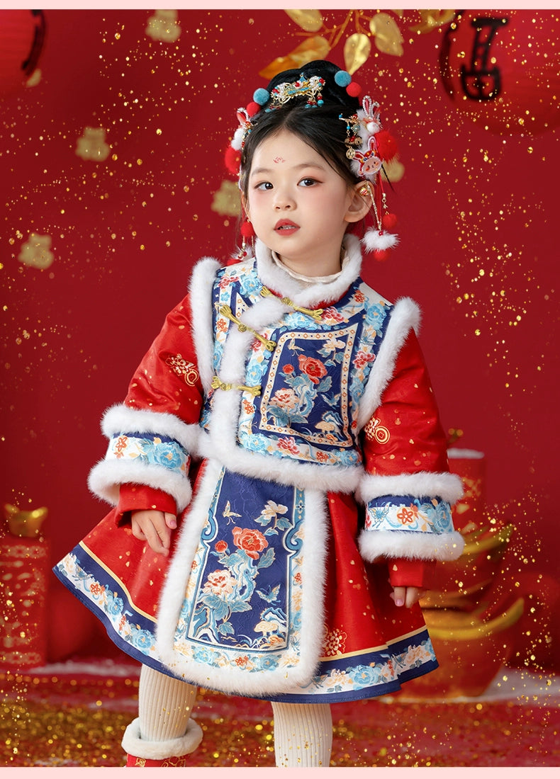 MengHu Girls’ Chinese New Year's Dress ---Xiaofuling