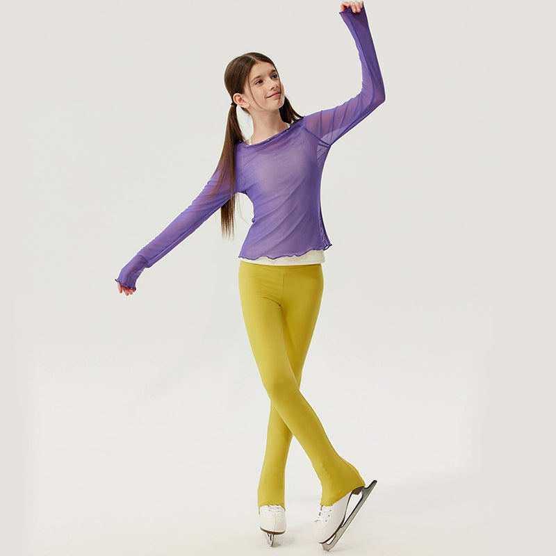 Jollybean Girls ShimmerFlex Ice Skating Tights (120-160/5y-12+)