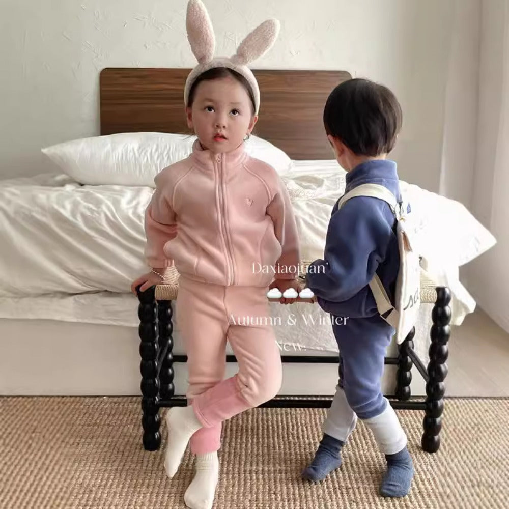 Ensemble polaire à fermeture éclair DXJ CozyFlex pour enfants