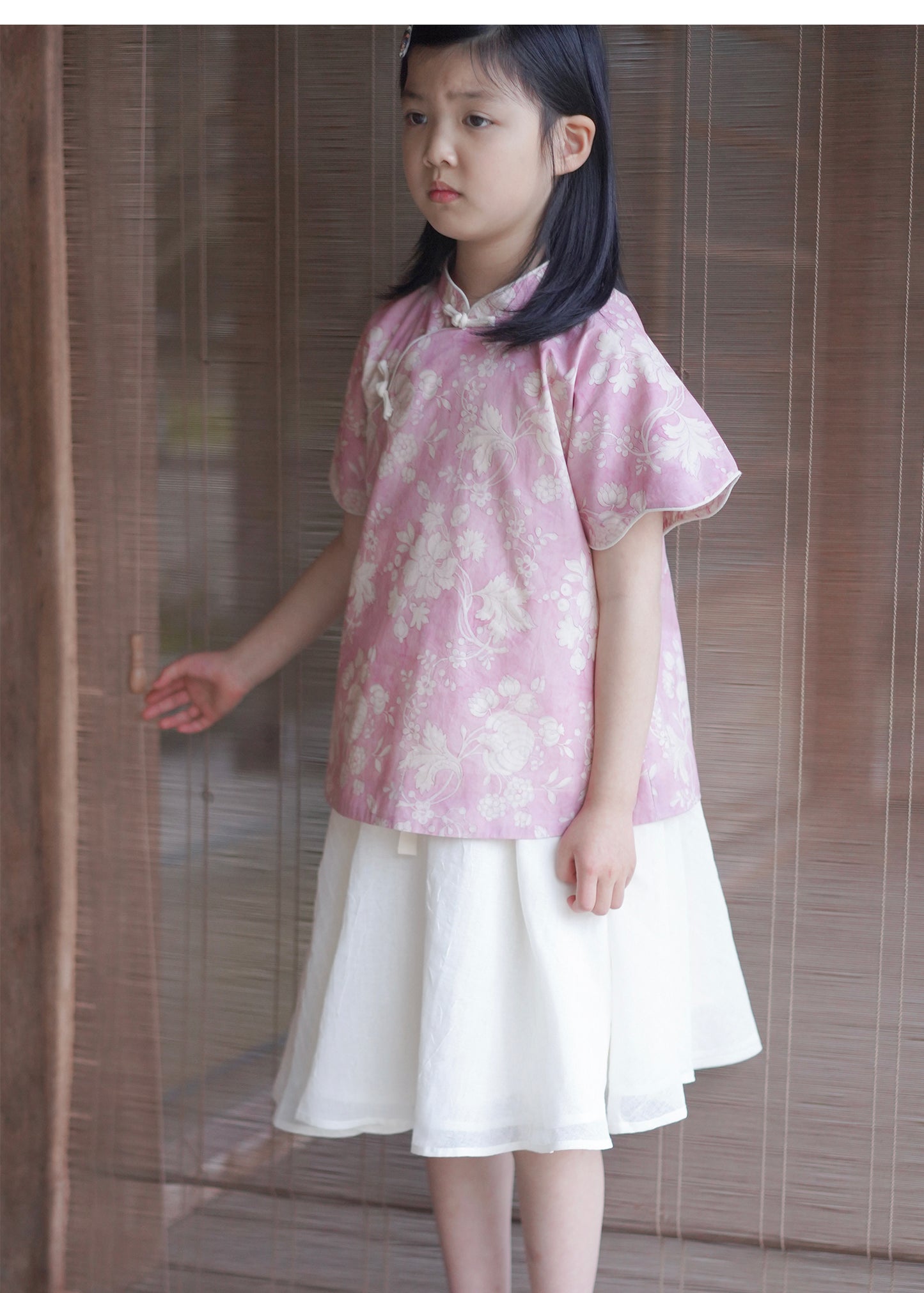 MaNa Pink Floral Short-sleeve Top