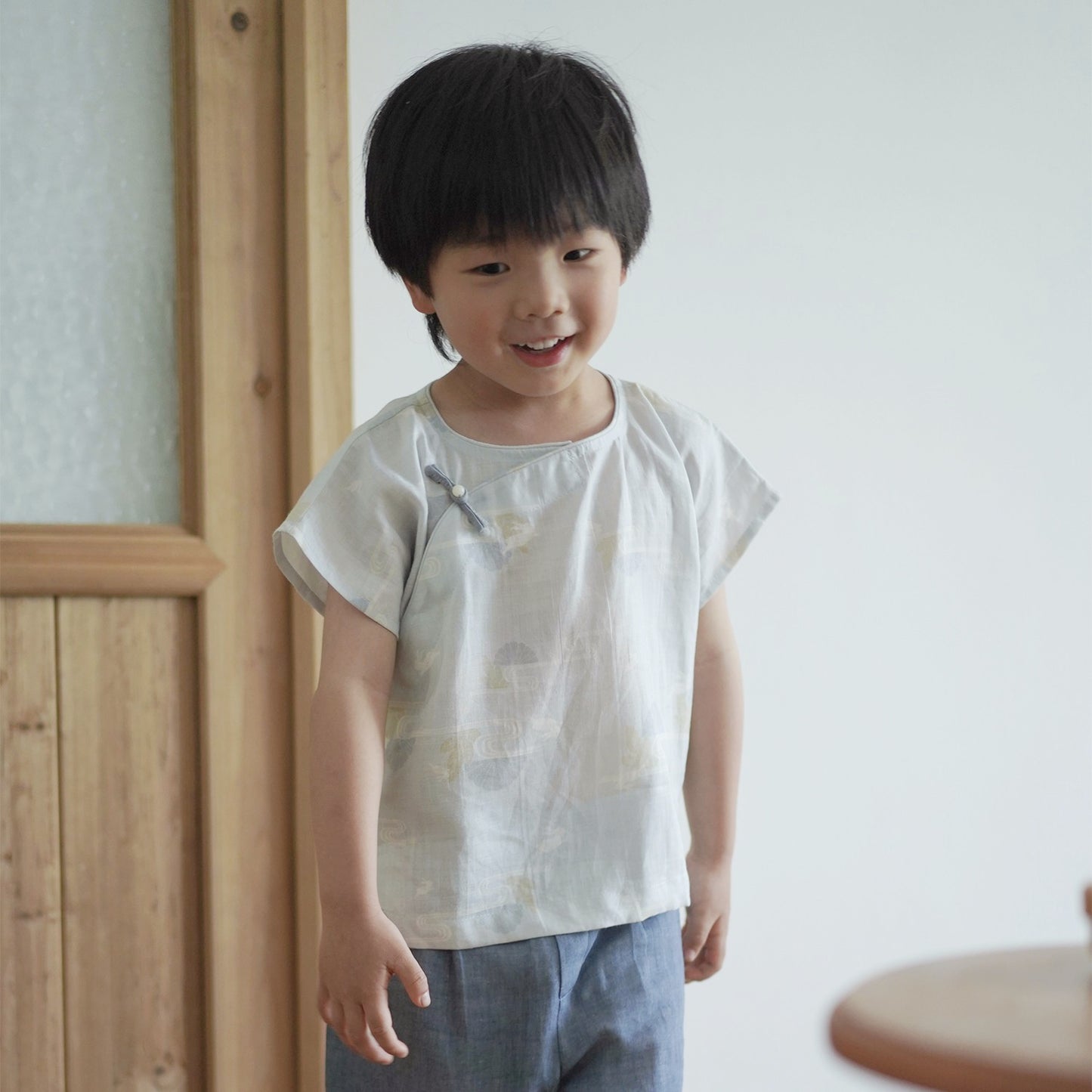 MaNa Boys Moon Rabbit Ramie Short-sleeve Top