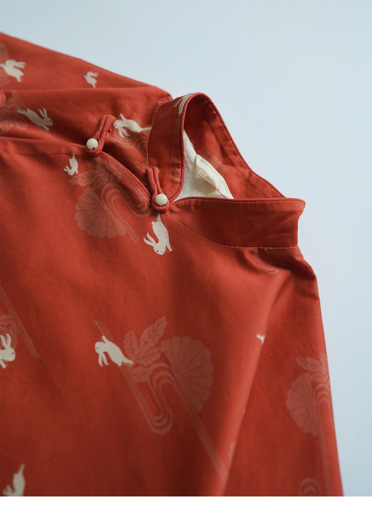 MaNa Kids Red Moon Rabbit Cheongsam-Chinese new year