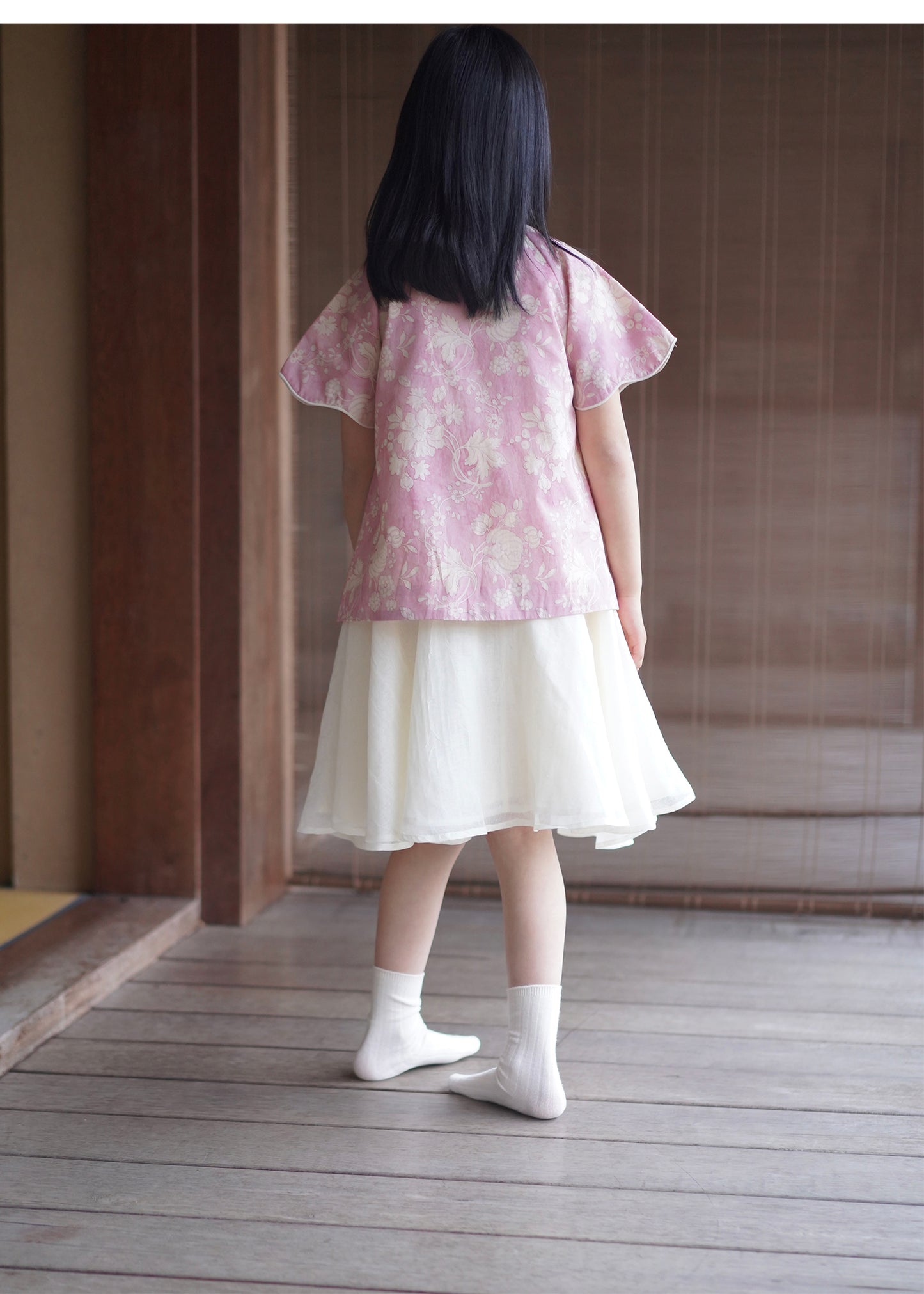 MaNa Pink Floral Short-sleeve Top