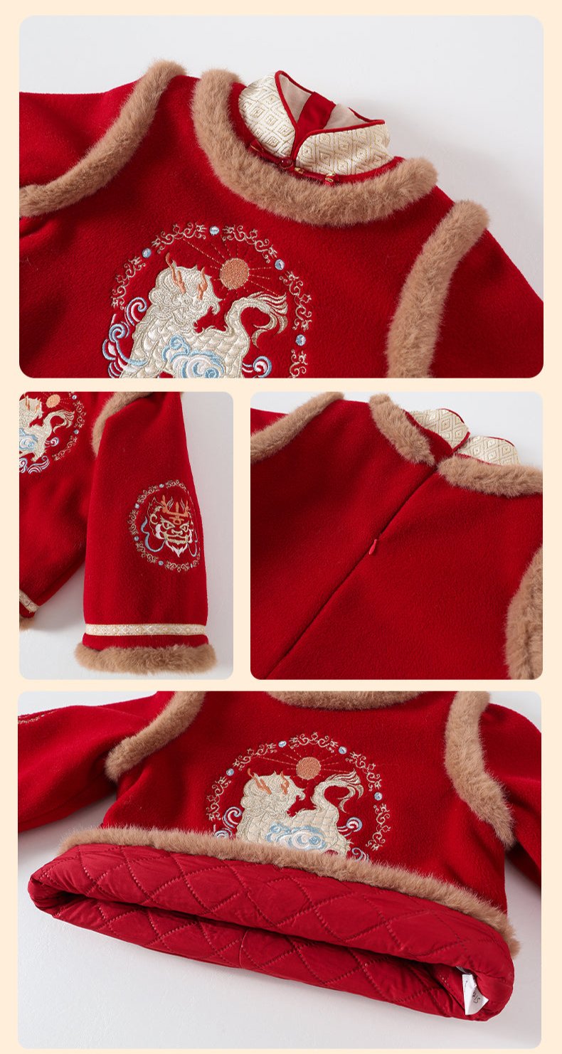 JXGX Chinese New Year Boys Fleece Jacket ---Zongyu