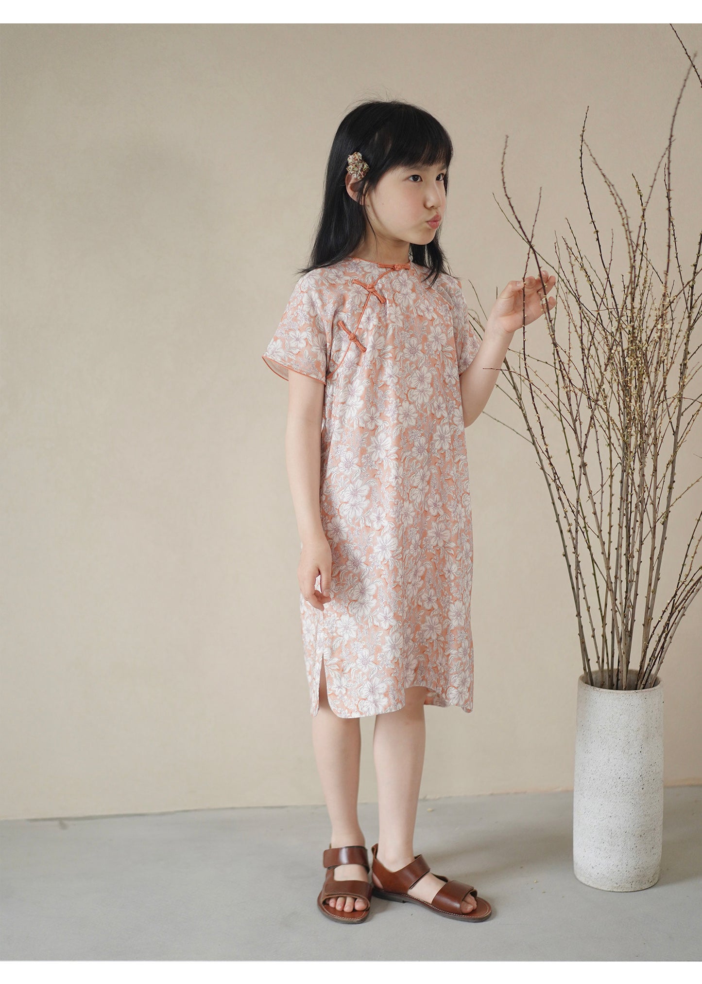 Manna Coral Garden Classic Qipao Dress