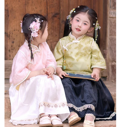 JXGX Girls Summer Orchid Grace | Mix & Match Traditional Tops & Skirts/Pants---Hewei