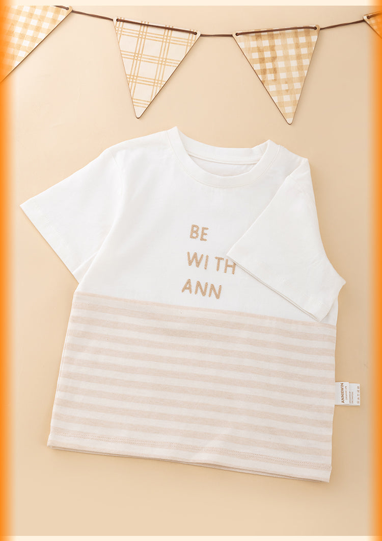 ANNIEWIN Organic Cotton Striped Toddler T-Shirt – Be With Ann