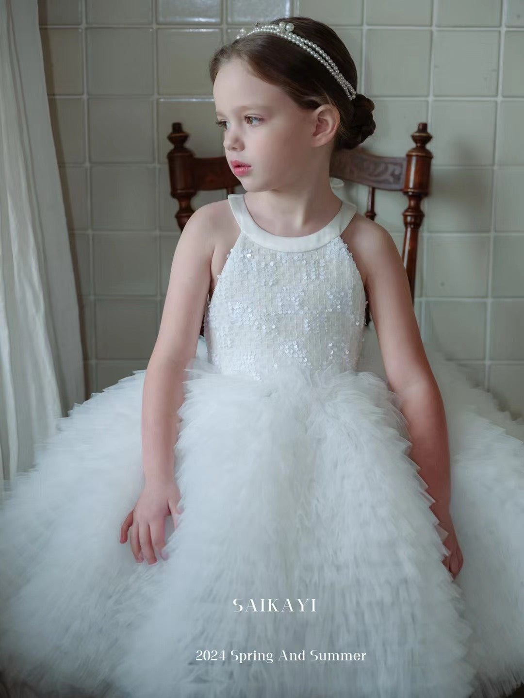 SaiKaYi Girl Sleeveless Princess Dress