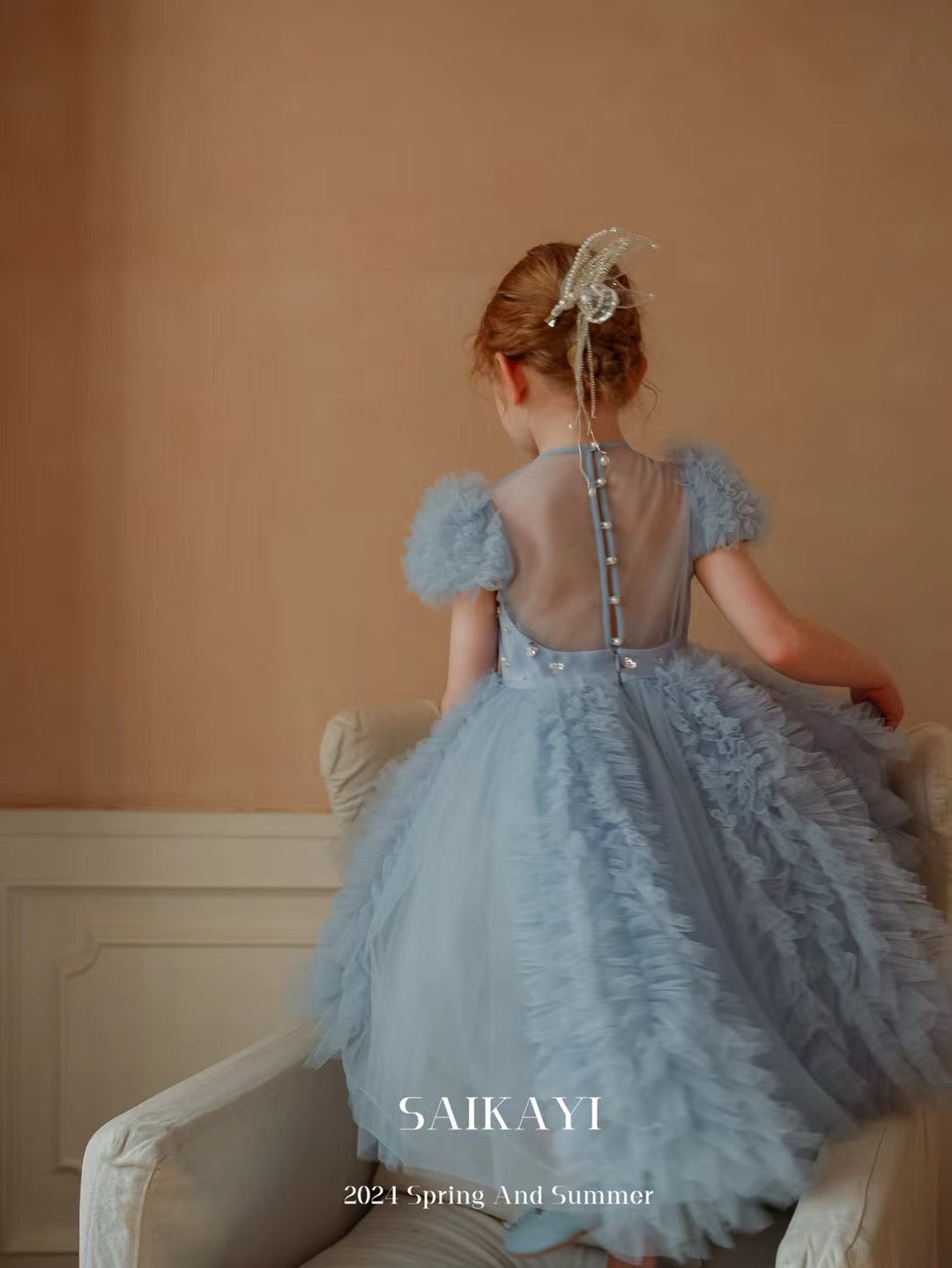 Robe de princesse bleue SaiKaYi Girl