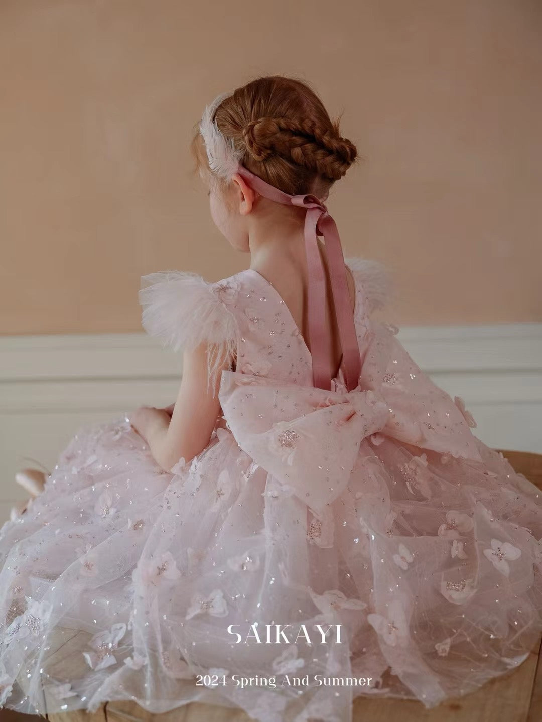 Kids pink princess dress best sale