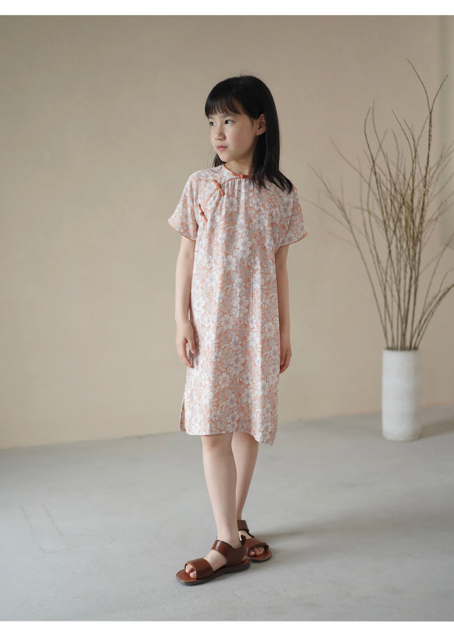 Manna Coral Garden Classic Qipao Dress
