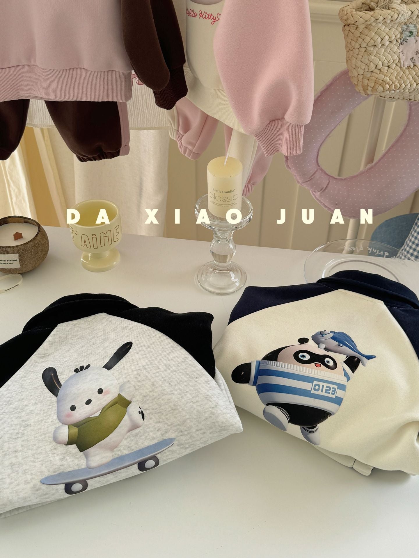 DXJ Kids Polo Sweatshirt & Sweatpants Set