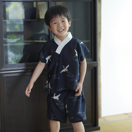 MaNa Boys Silk Crane Top T-Shirt