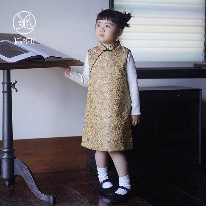 Manna Heritage Jacquard Vest Qipao Dress