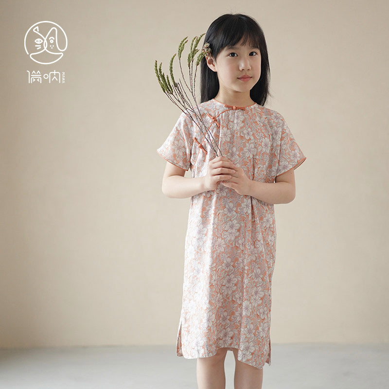 Manna Coral Garden Classic Qipao Dress