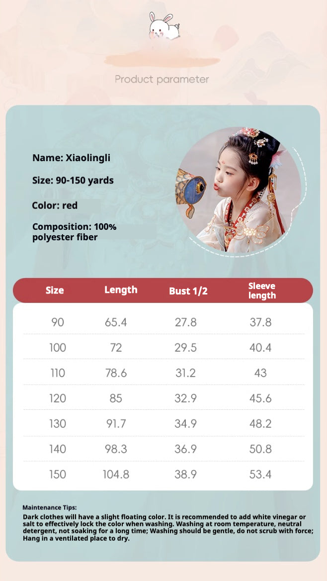 MengHu Girls' Hanfu Confucian Dress --- Xiaolingli--- Chinese New Year