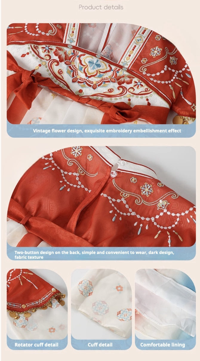 MengHu Girls' Hanfu Confucian Dress ---Yanluo--- Chinese New Year