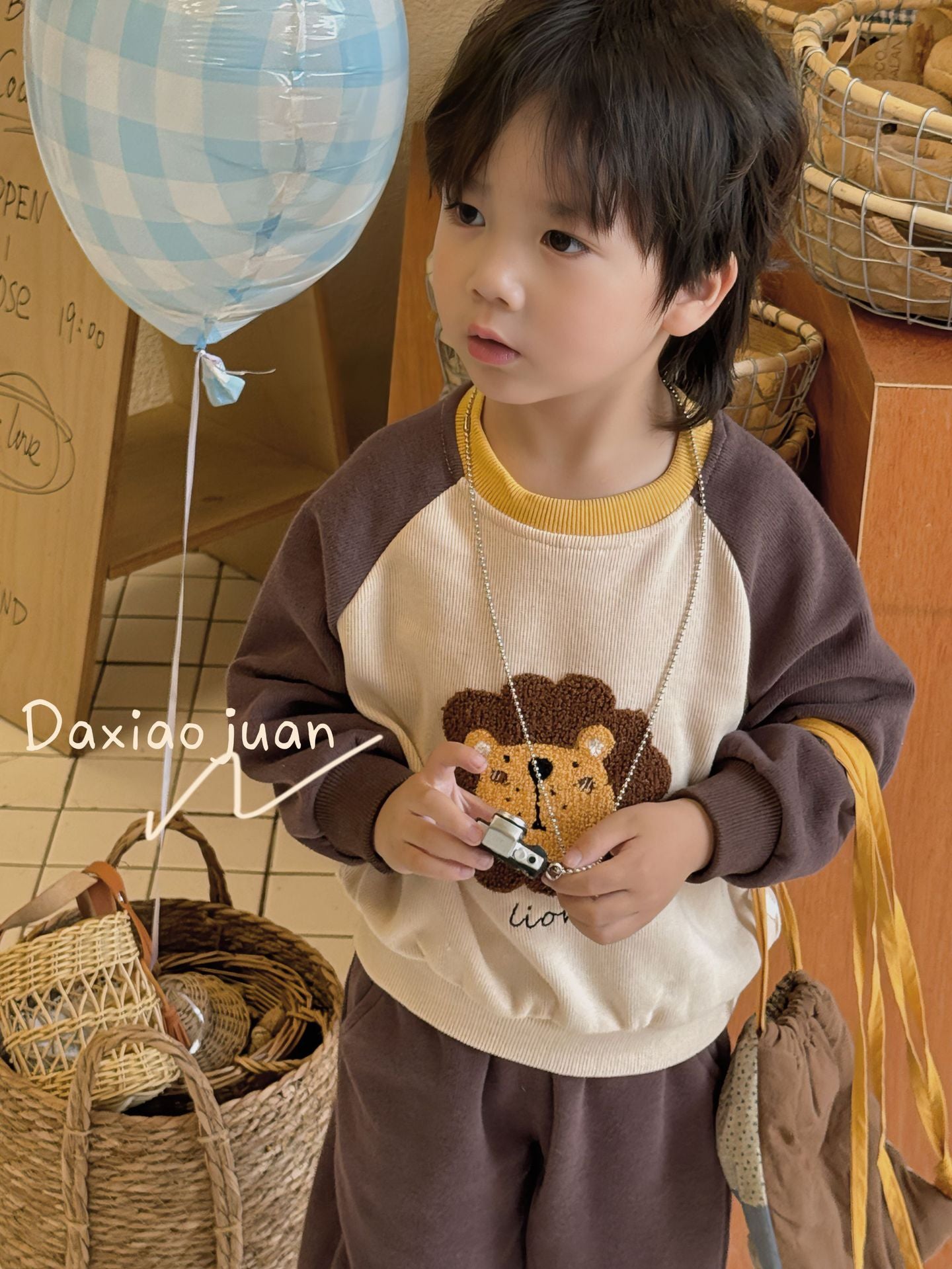 DXJ Kids Cute Cartoon sweatshirt & Sports Set