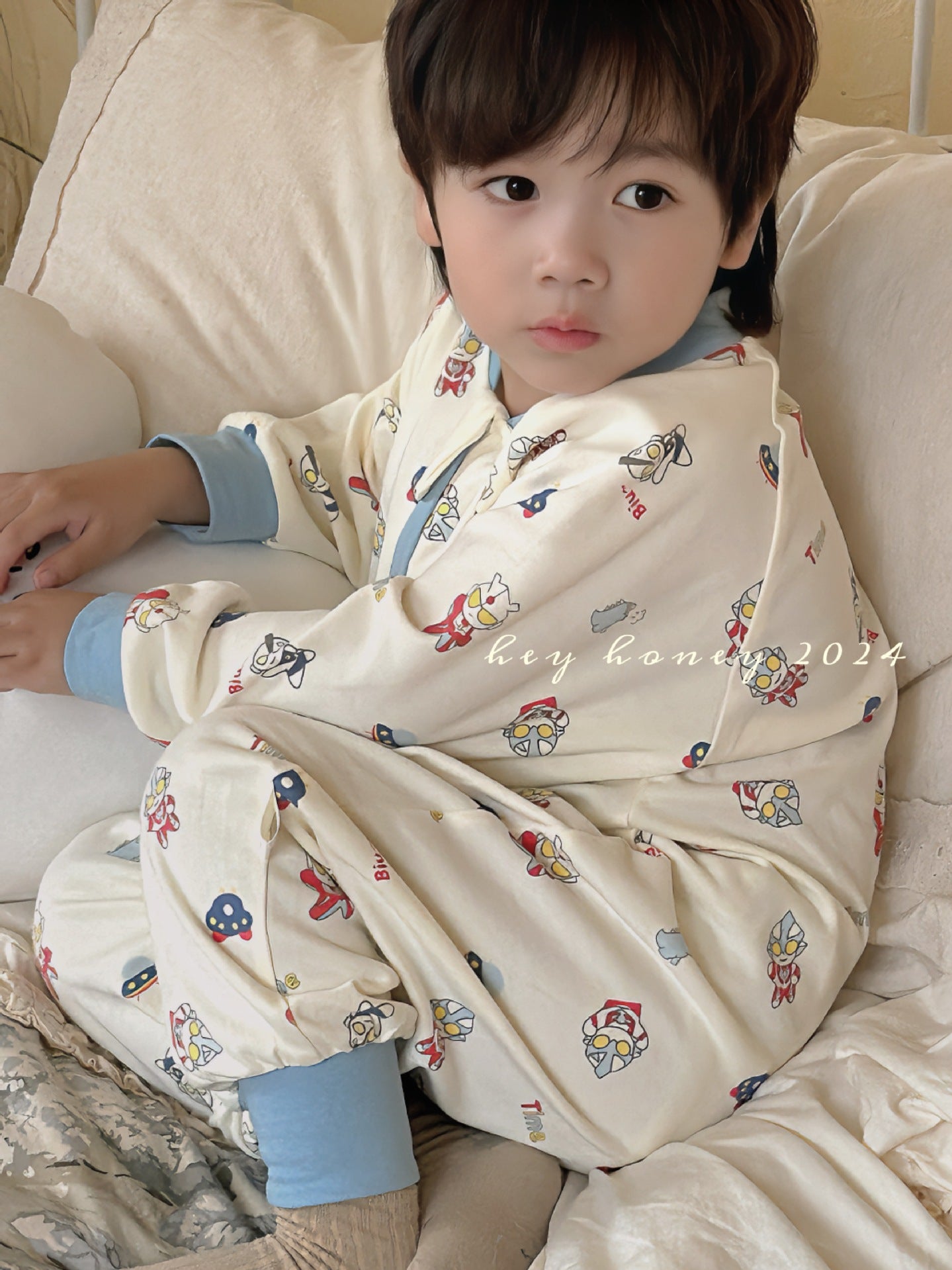 DXJ Kids Long-sleeve Cartoon Overall