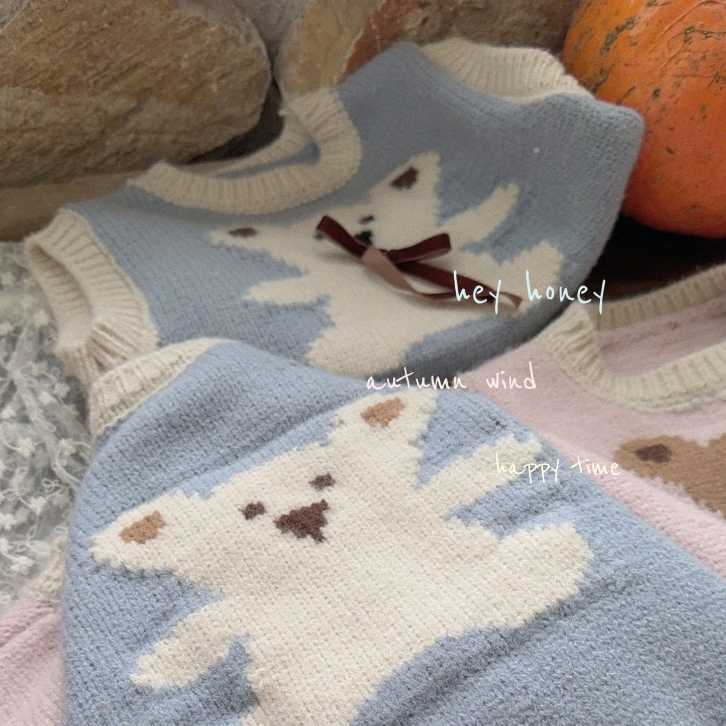 DXJ Cute Sheep/Bear Knitted Vest