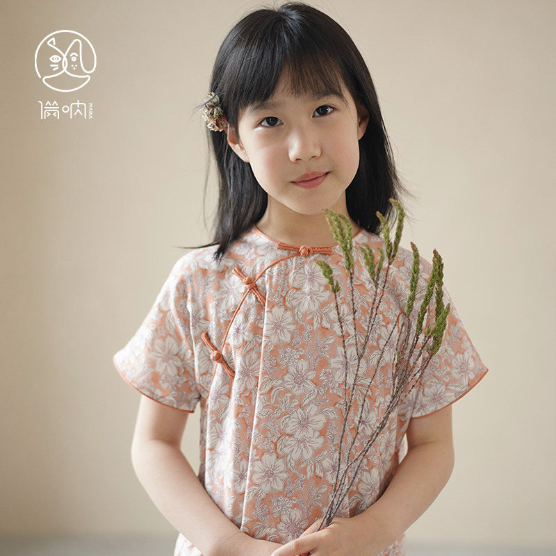 Manna Coral Garden Classic Qipao Dress