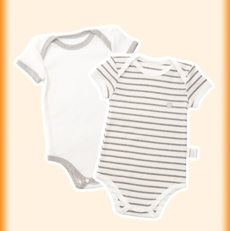 ANNIEWIN Baby Short-Sleeve Organic Cotton Bodysuit