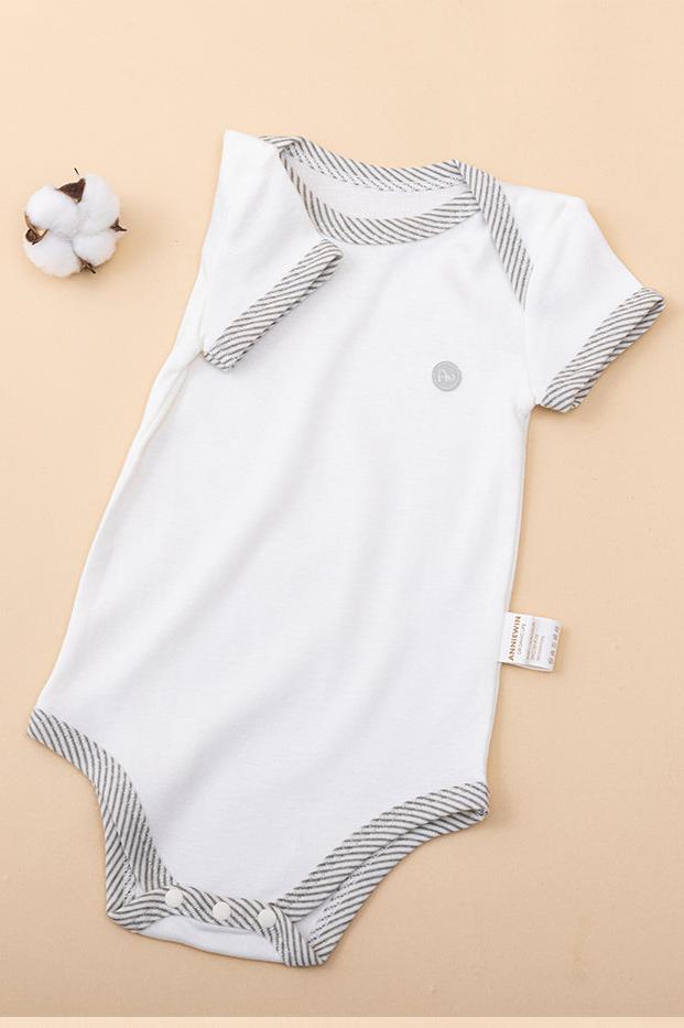 ANNIEWIN Baby Short-Sleeve Organic Cotton Bodysuit